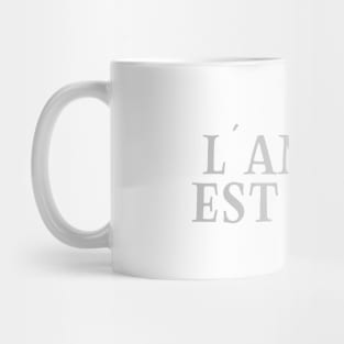 L´Amour Est Mort, silver Mug